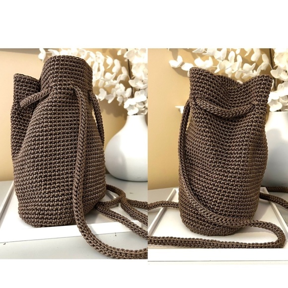The Sak Crochet Mini Backpack in Taupe - Picture 3 of 16
